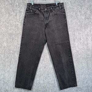 VTG Levis 555 Jeans Mens 36x32 Measures 34x29 Black Orange Tab Relaxed Fit